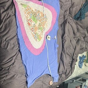 Easel Blue and Pink Short Sleeve Tee